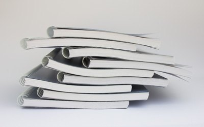 A stack of finished booklets