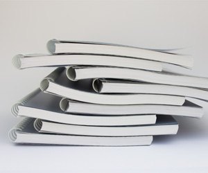 A stack of finished booklets