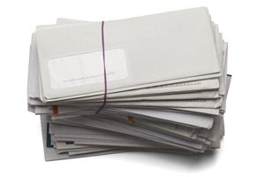 A bundle of addressed envelopes